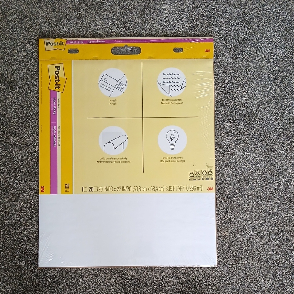 Pack Of 6 Post-it Large Yellow Adhesive Flip Pad